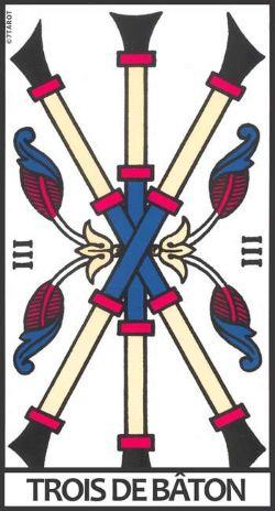 Voyance avec Découvrez la signification du Trois de Bâtons dans le Tarot de Marseille : amour, travail, argent, associations des cartes