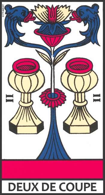 Découvrez la signification complète du Deux de Coupe : amour, couple, rencontre, retour affectif, travail, finances et interprétations Tarot.