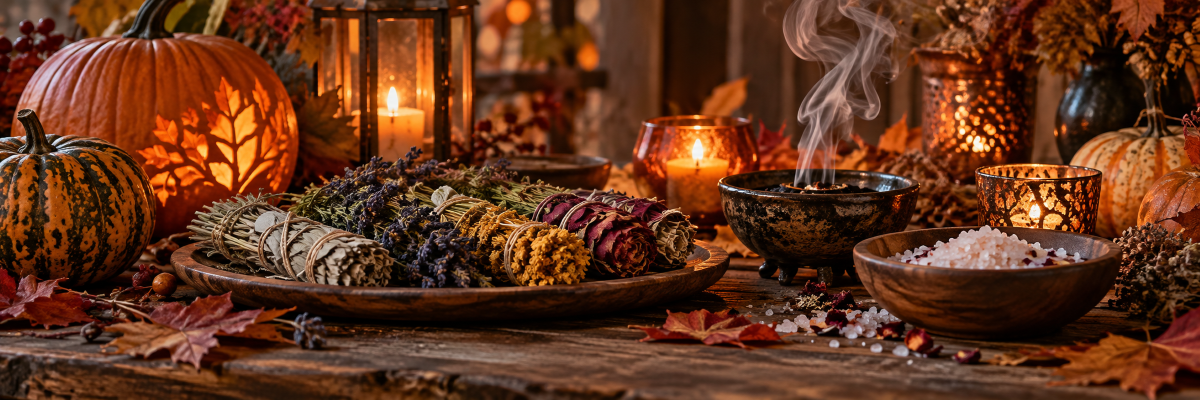 Découvrez les protections simples à faire pendant Halloween : sel, sauge, encens, prières et pierres pour créer une atmosphère calme et symbolique